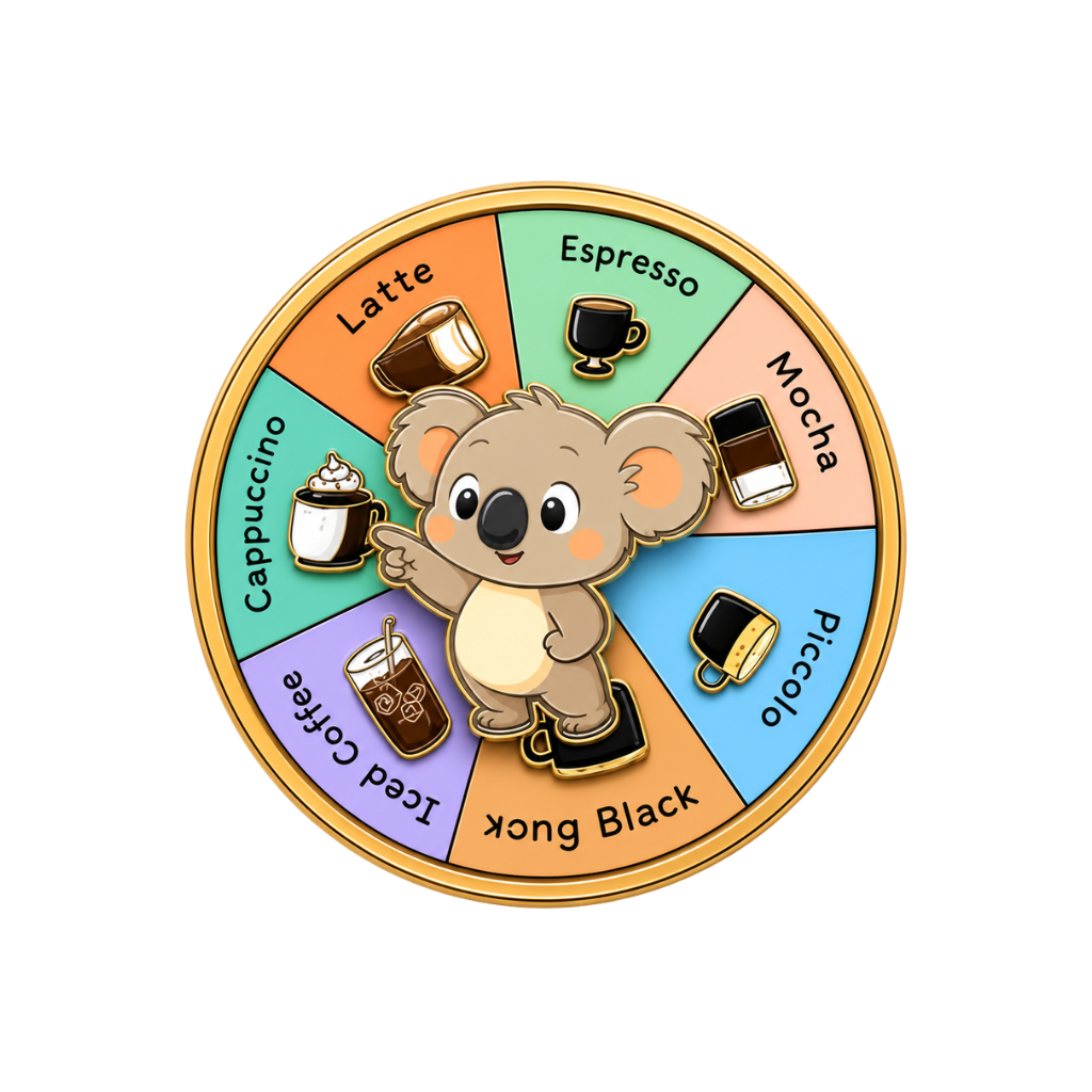 Koala Coffee Lover Spin Magnet
