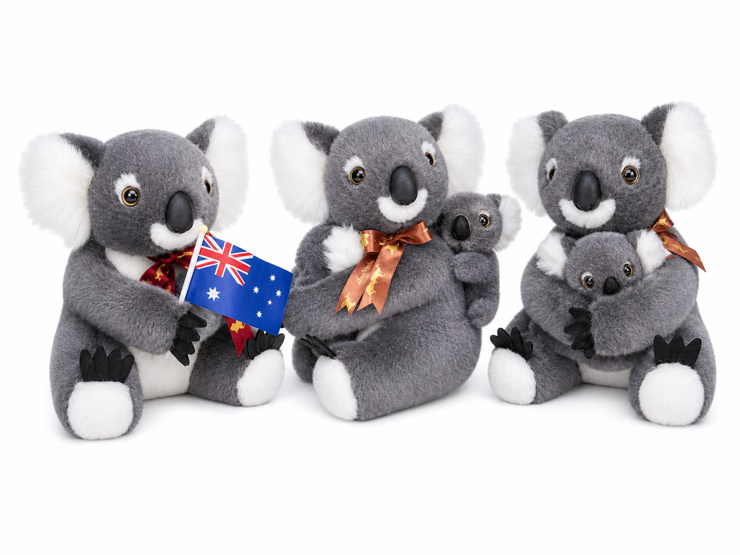 Koala with Flag/Babies Plush Buddy 25cm