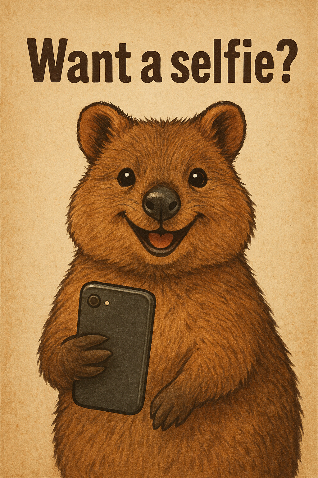 Quokka Selfie Printed Fridge Magnet