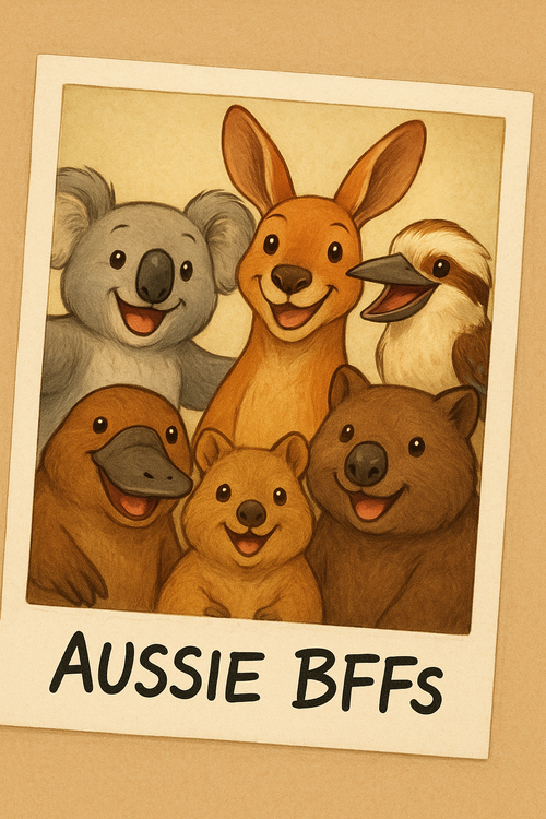 Aussie BFFs Printed Fridge Magnet