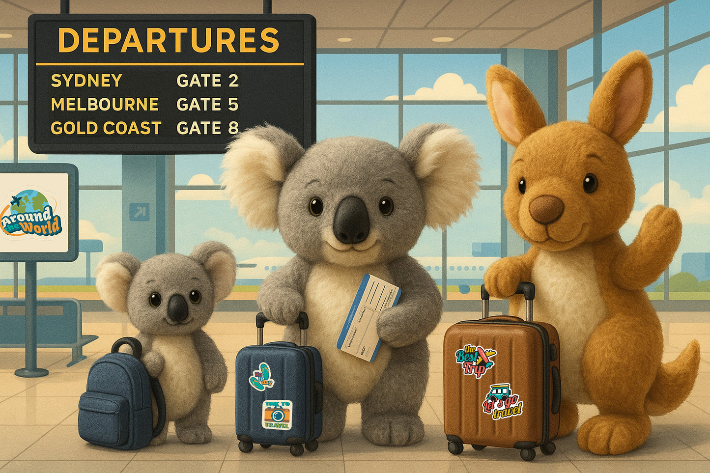 Airport Printed Fridge Magnet