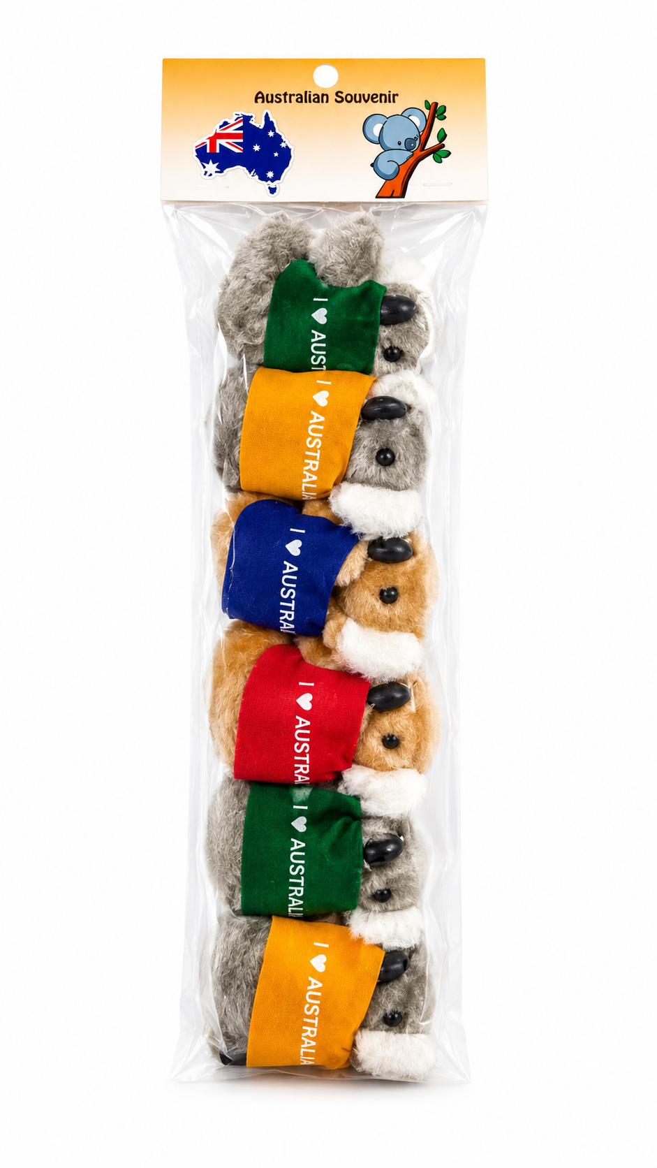 Jumbo Koala with Jacket Clip-on 6 Pack