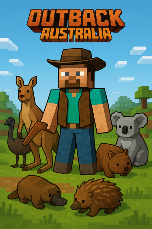 Outback Minecraft Printed Fridge Magnet