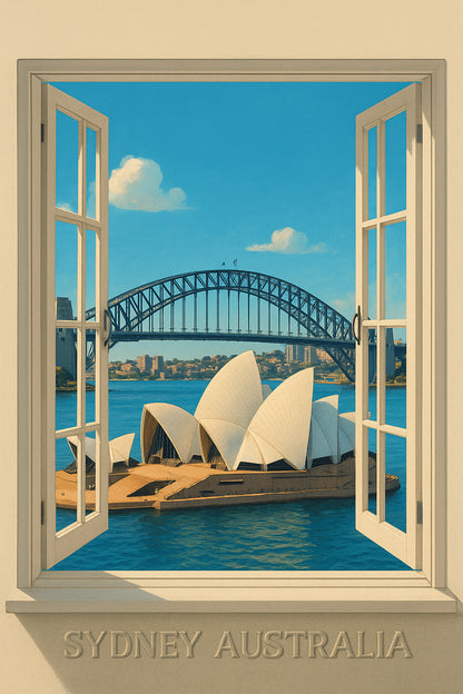 Opera Window Printed Fridge Magnet