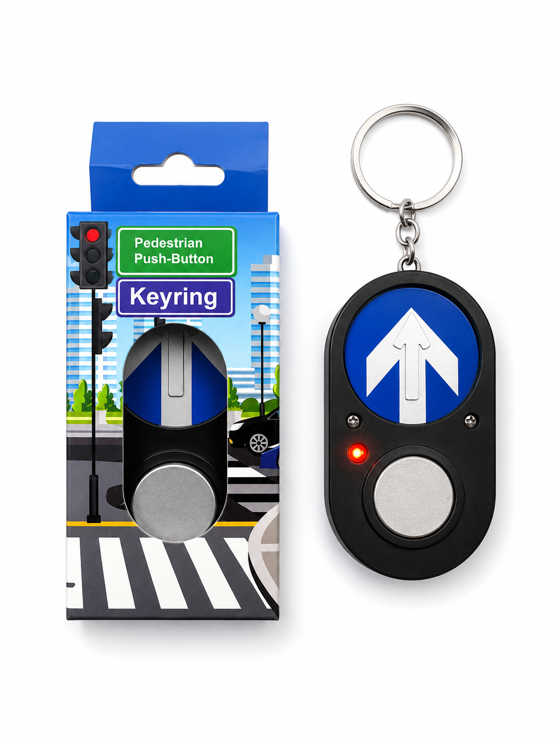 Aussie Pedestrian Button Keychain/Magnet