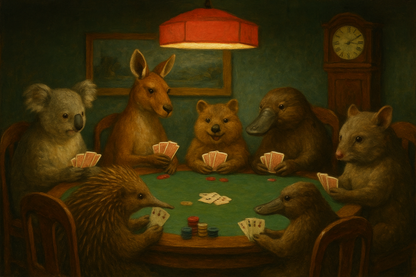 Poker Game Printed Fridge Magnet