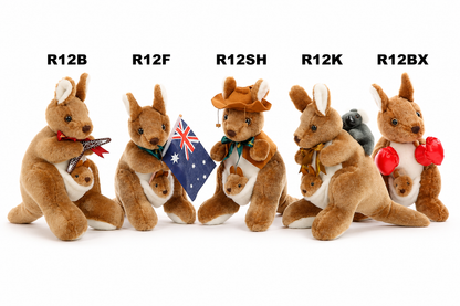 Kangaroo with Flag Plush 30cm